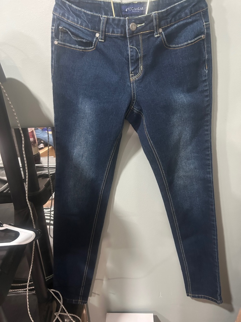 Rocawear Women's Straight Leg Jeans - Dark Blue Wash 29/11